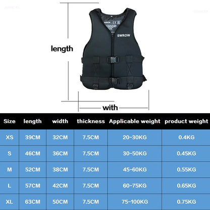 Adult & Children Neoprene Life Vest - Multi-Sport Buoyancy Jacket for Swimming, Boating, Skiing & Water Sports