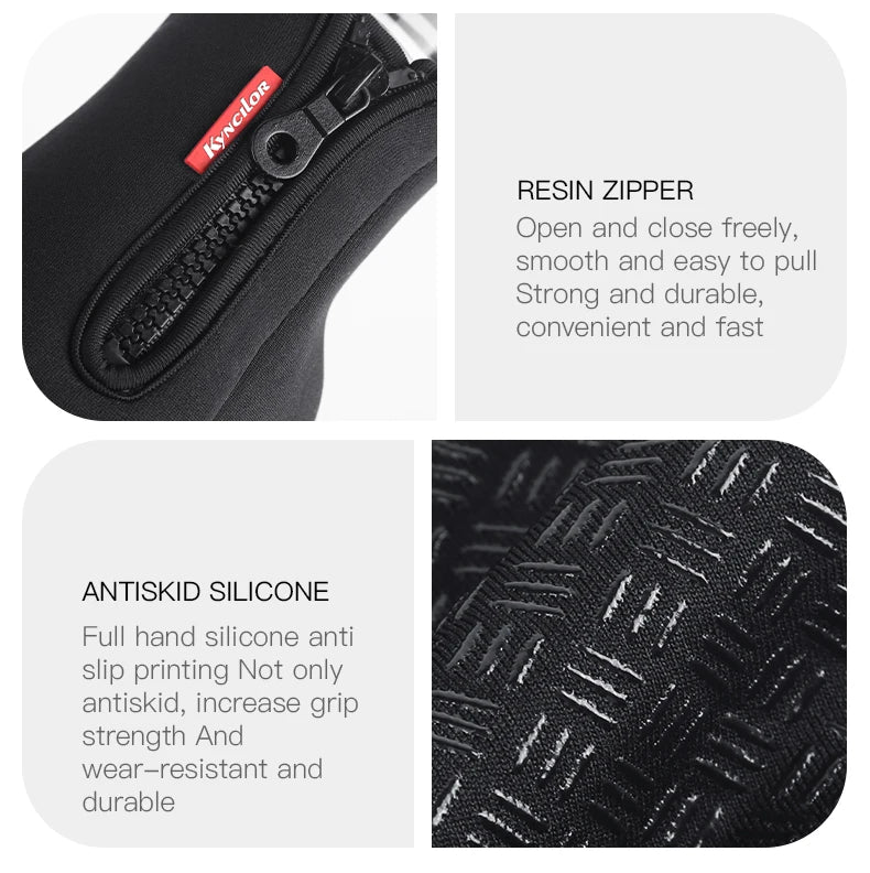 Winter Cycling Gloves - Windproof Cold Proof Full Finger Outdoor Waterproof Bicycle Motorcycle Riding Mitten