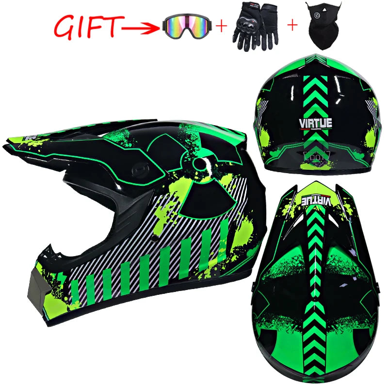 DOT ABS Motocross Helmet – Youth Downhill ATV Bicycle Cross Helmet – 1KG Unisex Capacete