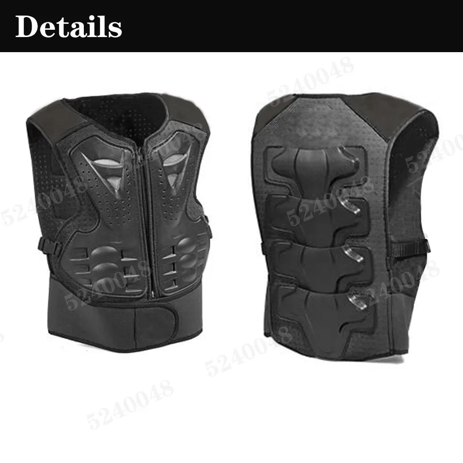 Youth Body Protection Armor Vest for Kids 1-1.7M - Motocross, Skiing & Skating Protective Gear