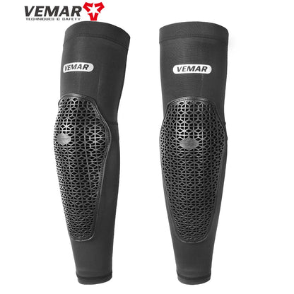 VEMAR Motorcycle Knee and Elbow Pads - Breathable Anti-Fall Protection Guards for Motocross, MTB, DH Cycling - High Elasticity Sleeves