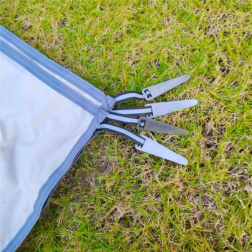 Ultralight Portable Waterproof Camping Mat - Large Travel Mattress with Pegs for Outdoor Picnic, Beach & Tent Use