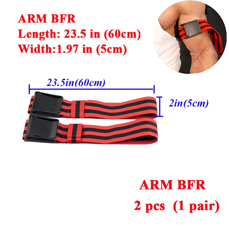 Blood Flow Restriction Bands - BFR Occlusion Training Wraps for Arms & Legs, Muscle Growth & Strength Training