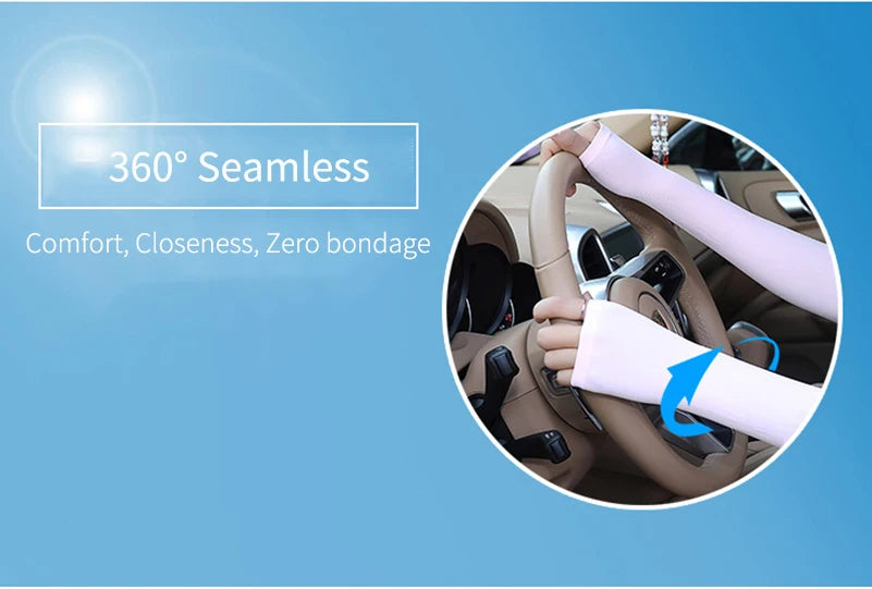 UV Protection Cycling Arm Sleeves - Long Fingerless Gloves for Running, Fishing, Golf, and Outdoor Sports