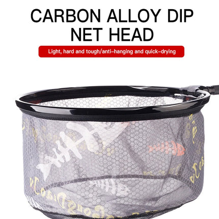 Ultra Light Carbon Titanium Alloy Fishing Net - Anti-Hook Deep Net Head with Solid Construction