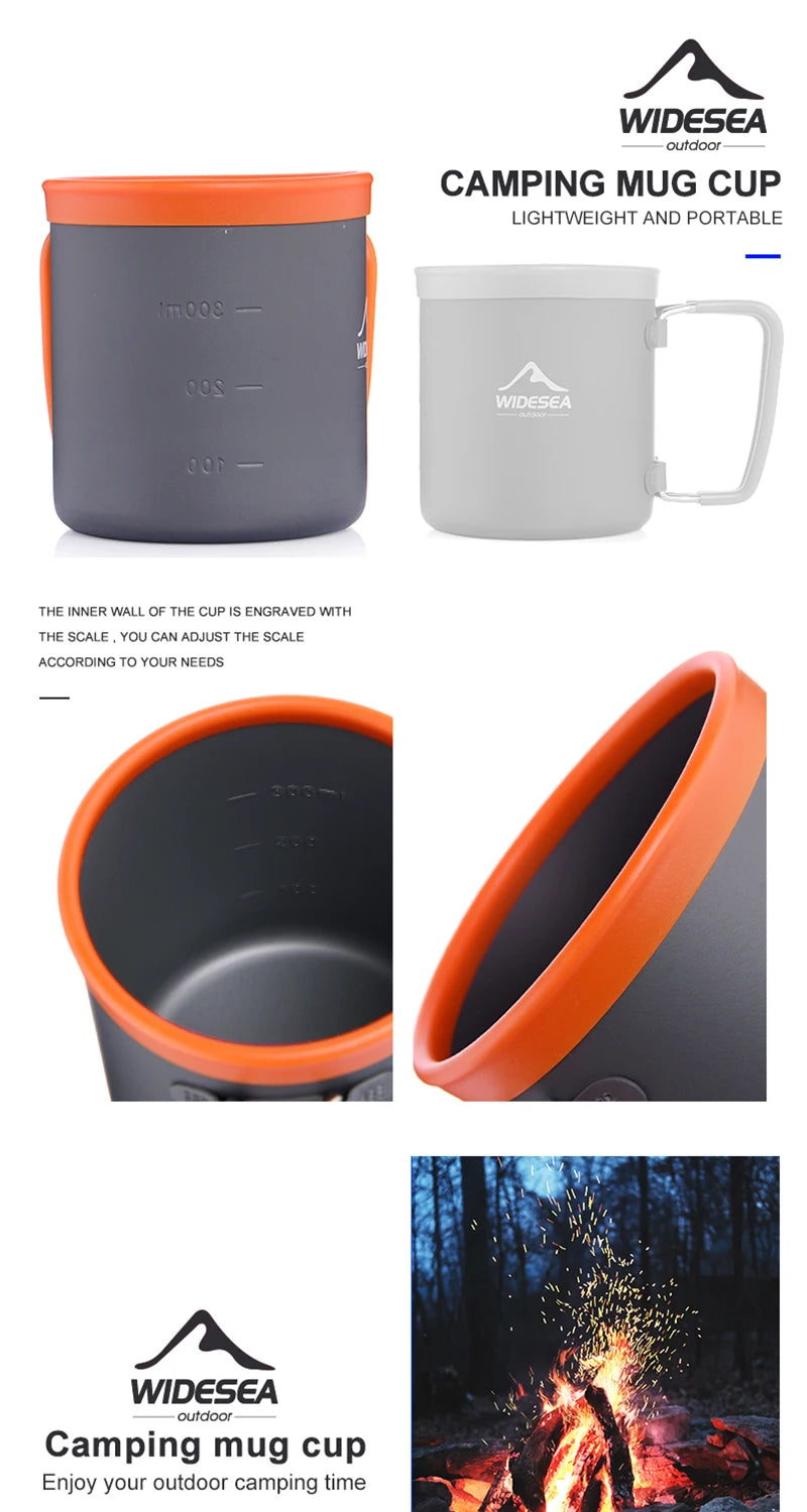 Premium Aluminum Camping Mug - Lightweight Outdoor Coffee Cup for Hiking, Trekking & Picnic Adventures