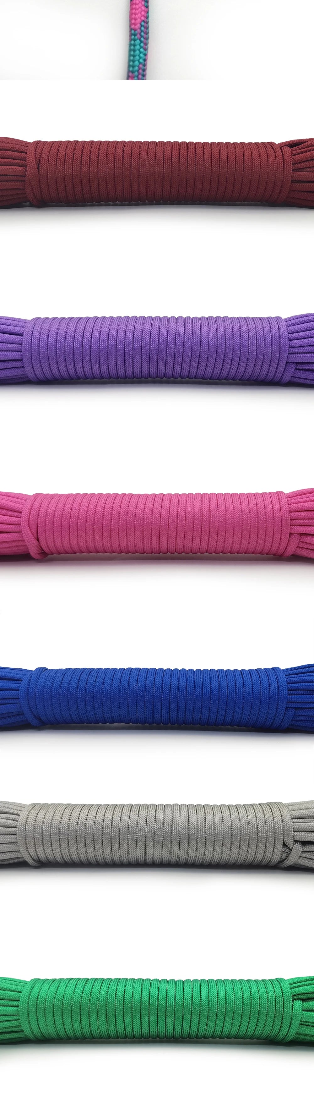 Type III 550 Paracord - 9-Strand 100ft Survival Rope for Hiking and Camping
