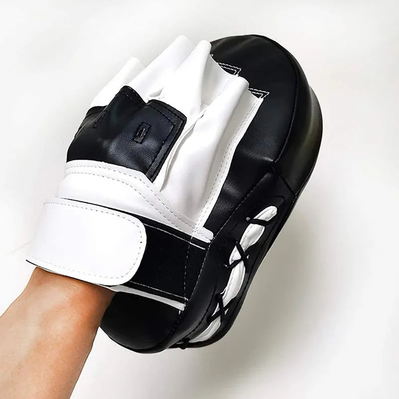 Curved PU Training Pads (1-2 Pack) – Focus Punching Mitts for Boxing, Taekwondo, Muay Thai & Karate (Adults & Kids)