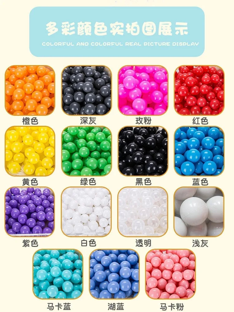 Colorful Ocean Ball Pit Balls - Eco-Friendly Non-Toxic Plastic Play Balls 5.5cm (50pcs Love & Star Shapes)