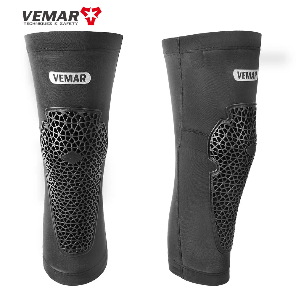 VEMAR Motorcycle Knee and Elbow Pads - Breathable Anti-Fall Protection Guards for Motocross, MTB, DH Cycling - High Elasticity Sleeves