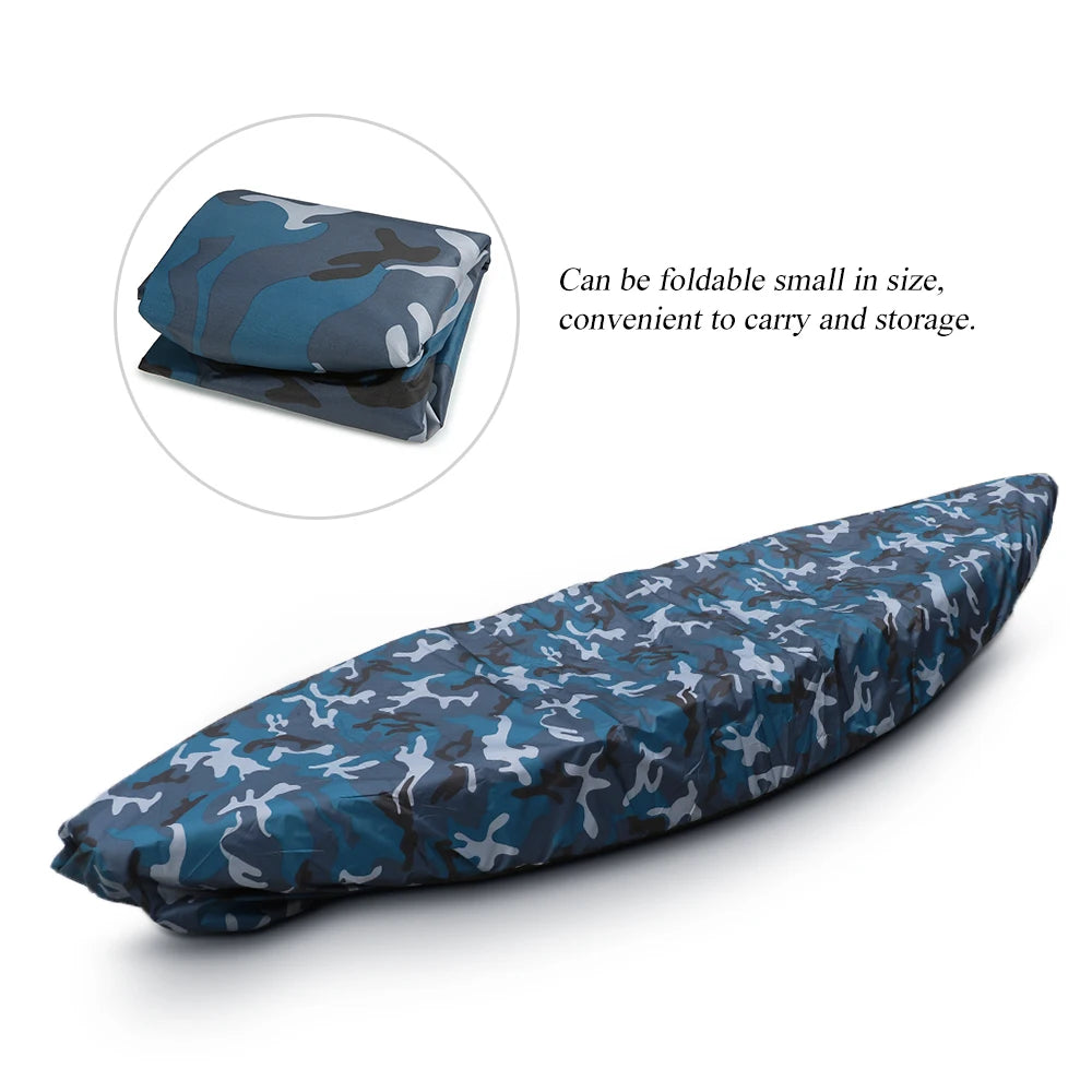 Universal Kayak Storage Cover - Waterproof UV-Resistant Nylon Dust Cover for Boats and Canoes
