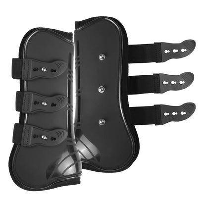 Adjustable Horse Leg Boots Set (2/4PCS) - Front & Hind Leg Guards with Tendon Protection & Hock Brace
