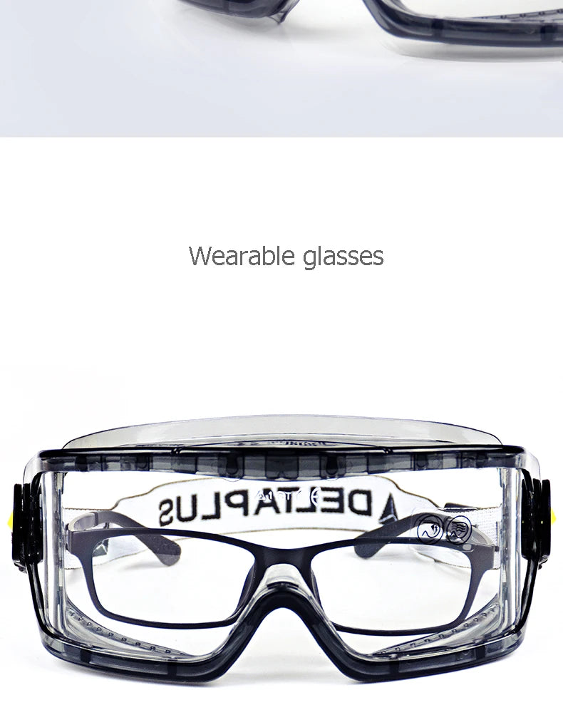 Large Field Safety Goggles UV Protection Anti-Fog Windproof Riding Glasses Anti-Splash Anti-Shock for Welding Polishing Sports