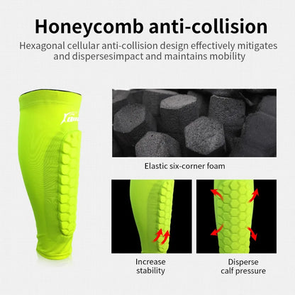Soccer Shin Guards (XS-XL) - Adult & Kids Crashproof Football Calf Protector Leg Sleeves for Training Protection