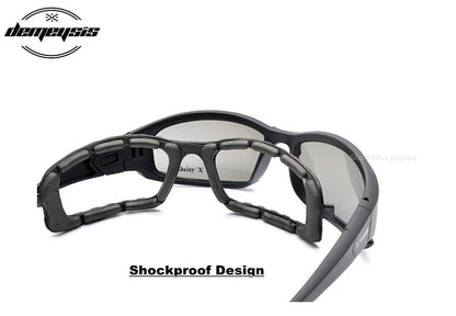 Tactical Polarized Sports Sunglasses - 4 Interchangeable Lenses Set with Original Box - Men's Shooting & Hiking Eyewear
