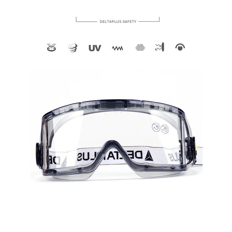 Large Field Safety Goggles UV Protection Anti-Fog Windproof Riding Glasses Anti-Splash Anti-Shock for Welding Polishing Sports