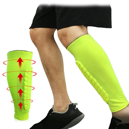 Soccer Shin Guards (XS-XL) - Adult & Kids Crashproof Football Calf Protector Leg Sleeves for Training Protection