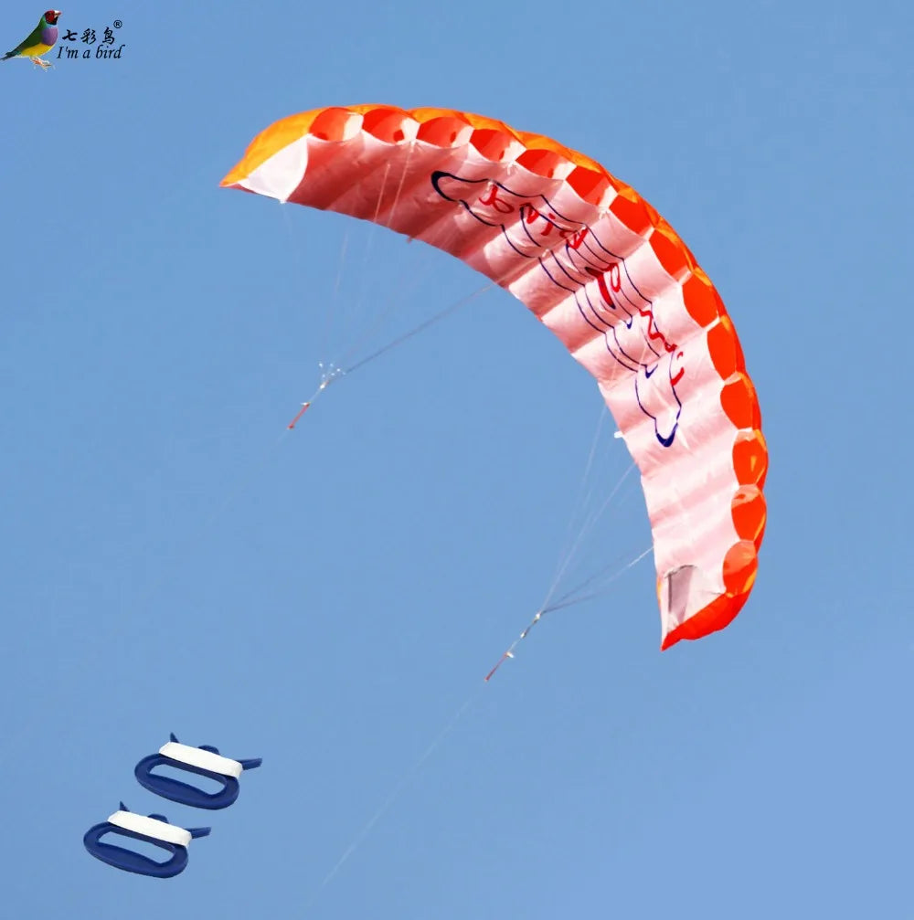 1.4m Dual Line Stunt Parafoil Kite - 140cm x 57cm - Composite Material - Ages 14+ - Unisex