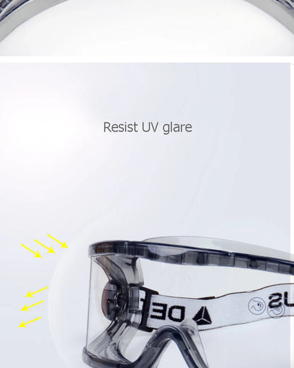 Large Field Safety Goggles UV Protection Anti-Fog Windproof Riding Glasses Anti-Splash Anti-Shock for Welding Polishing Sports