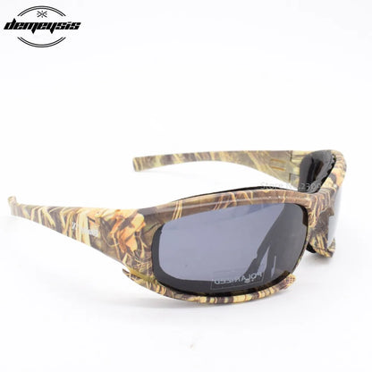 Tactical Polarized Sports Sunglasses - 4 Interchangeable Lenses Set with Original Box - Men's Shooting & Hiking Eyewear