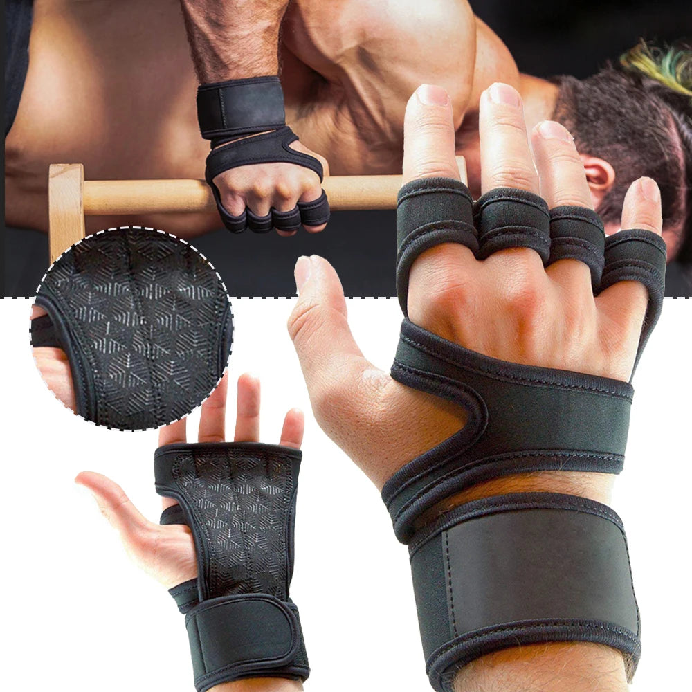 Premium Workout Gloves - Men & Women Fitness Training Gloves for Weightlifting, Bodybuilding & Gym with Wrist Palm Protection