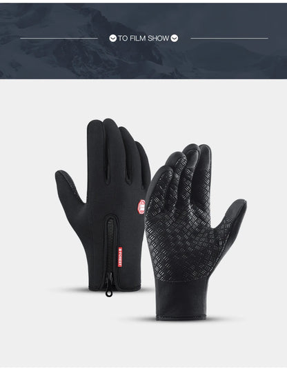 Winter Cycling Gloves - Windproof Cold Proof Full Finger Outdoor Waterproof Bicycle Motorcycle Riding Mitten