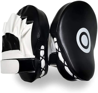 Curved PU Training Pads (1-2 Pack) – Focus Punching Mitts for Boxing, Taekwondo, Muay Thai & Karate (Adults & Kids)