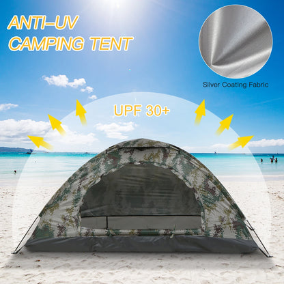 Ultralight 1/2 Person Camping Tent - Portable Hiking Tent with Anti-UV Coating for Outdoor Adventures