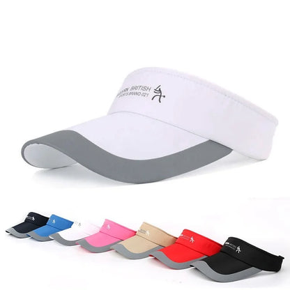 Adjustable Sports Visor Cap - Unisex Empty Top Sun Hat for Outdoor Activities