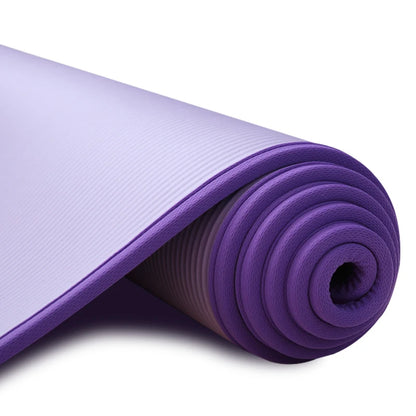 Extra Thick 10MM NBR Yoga Mat - 183cm x 61cm Non-Slip Exercise Mat for Pilates & Gym Workouts with Carrying Strap