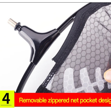 Ultra Light Carbon Titanium Alloy Fishing Net - Anti-Hook Deep Net Head with Solid Construction