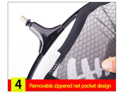 Ultra Light Carbon Titanium Alloy Fishing Net - Anti-Hook Deep Net Head with Solid Construction