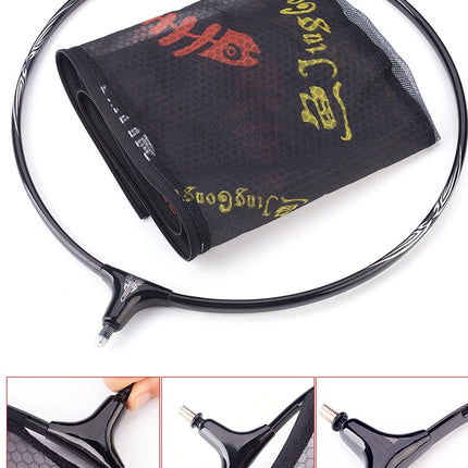 Ultra Light Carbon Titanium Alloy Fishing Net - Anti-Hook Deep Net Head with Solid Construction