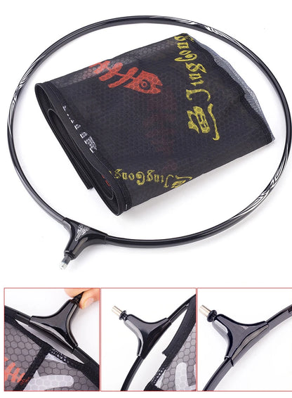 Ultra Light Carbon Titanium Alloy Fishing Net - Anti-Hook Deep Net Head with Solid Construction