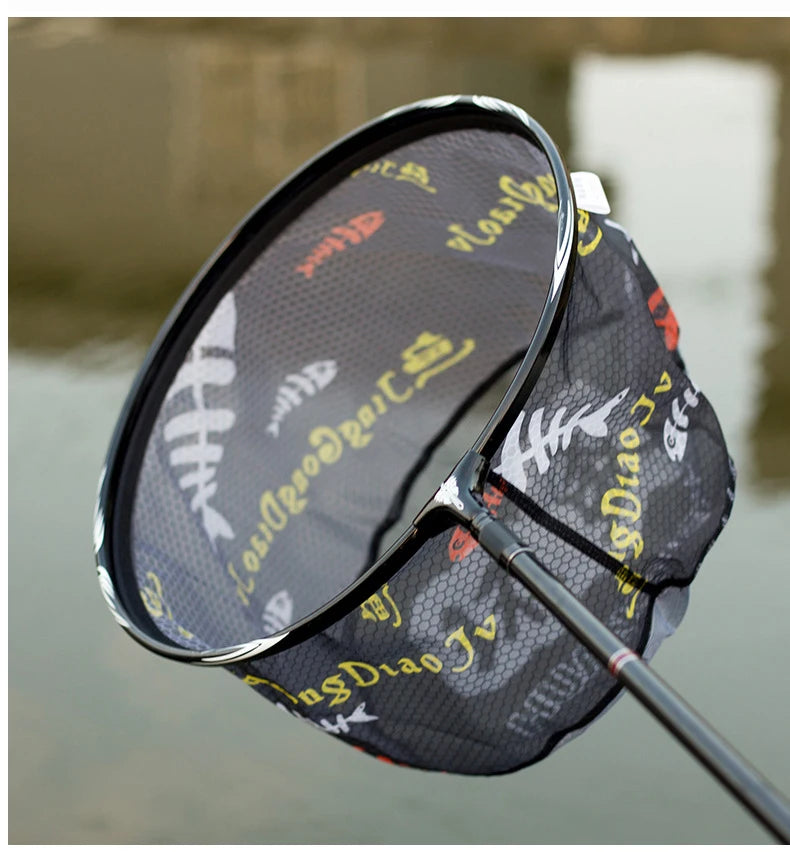 Ultra Light Carbon Titanium Alloy Fishing Net - Anti-Hook Deep Net Head with Solid Construction