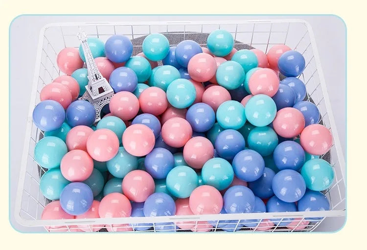 Colorful Ocean Ball Pit Balls - Eco-Friendly Non-Toxic Plastic Play Balls 5.5cm (50pcs Love & Star Shapes)