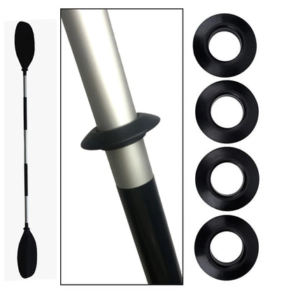 Universal Black Rubber Kayak Paddle Drip Ring - Splash Guard Replacement Part for Canoe Oar Accessories (1PC)