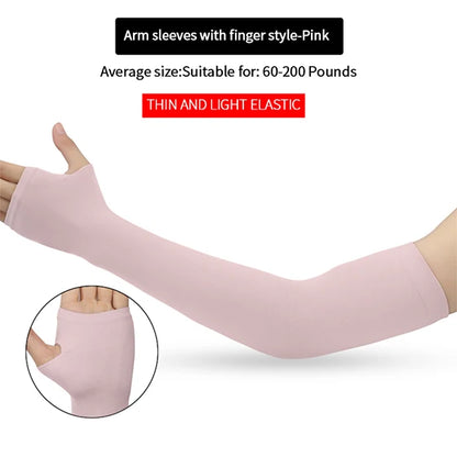 UV Protection Cycling Arm Sleeves - Long Fingerless Gloves for Running, Fishing, Golf, and Outdoor Sports