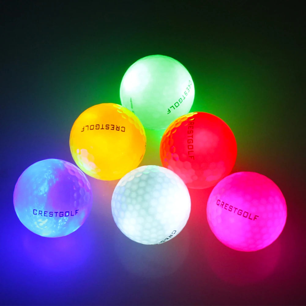 LED Glow-in-the-Dark Golf Balls - 12 Pack Luminous Night Training Balls