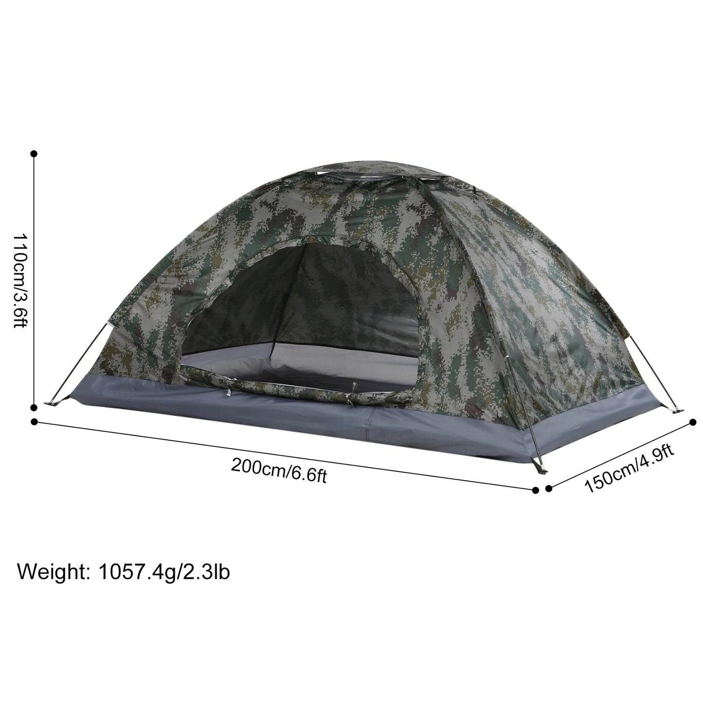 Ultralight 1/2 Person Camping Tent - Portable Hiking Tent with Anti-UV Coating for Outdoor Adventures
