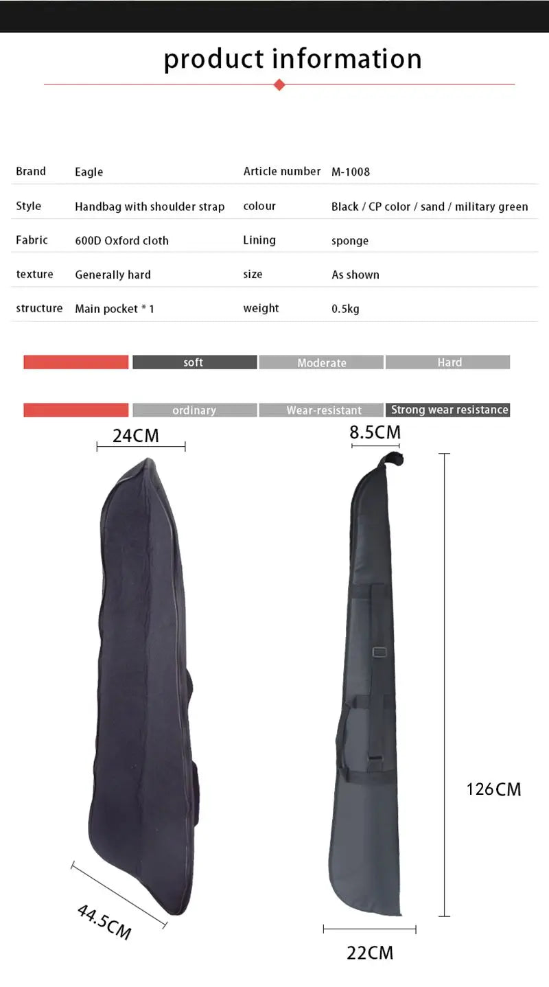 actical Rifle Bag - Shoulder Mount Shotgun Case for Outdoor Hunting, Sniper Equipment & Airgun Combat Gear