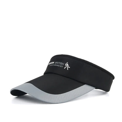 Adjustable Sports Visor Cap - Unisex Empty Top Sun Hat for Outdoor Activities
