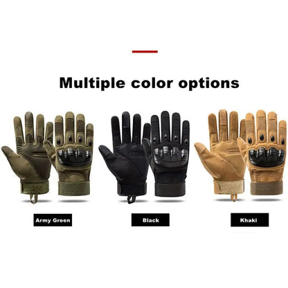 Tactical Touch Screen Gloves - Multi-Sport Protection for Motorcycle, Camping, Hiking, Rock Climbing, Hunting & Fitness