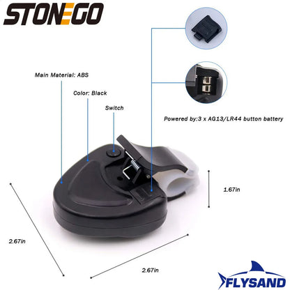 Electronic Fishing Bite Alarm with Loud Siren - Day/Night LED Indicator Buzzer for Fishing Rods (Battery Included)