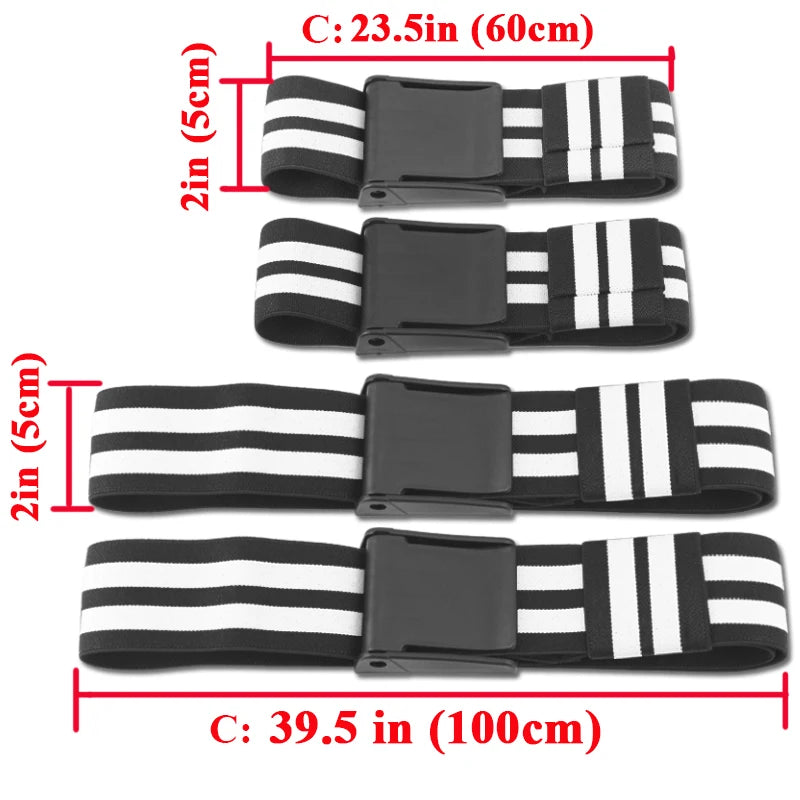 Blood Flow Restriction Bands - BFR Occlusion Training Wraps for Arms & Legs, Muscle Growth & Strength Training
