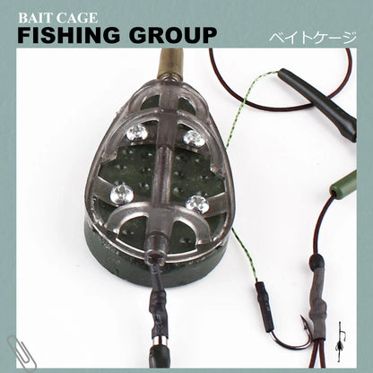 High Carbon Steel Carp Fishing Feeder Hook - Metal Bait Cage Line Group (30g-100g) - Artificial Lure Accessories