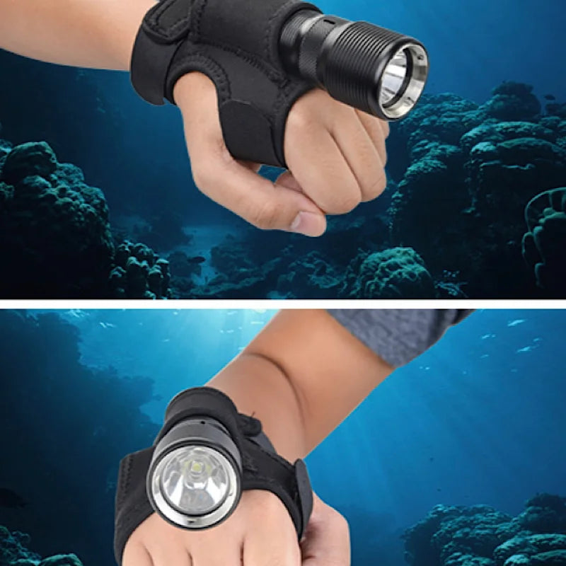 Professional Underwater Diving Flashlight Gloves - 2021 Nylon Scuba Photography Equipment for Water Sports & Hunting (4 Models Available)