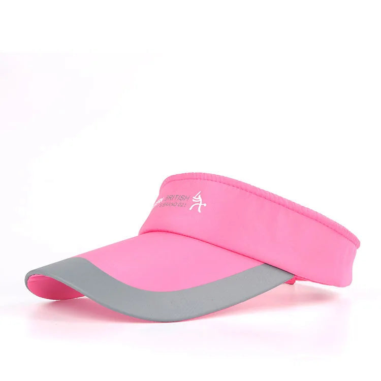 Adjustable Sports Visor Cap - Unisex Empty Top Sun Hat for Outdoor Activities