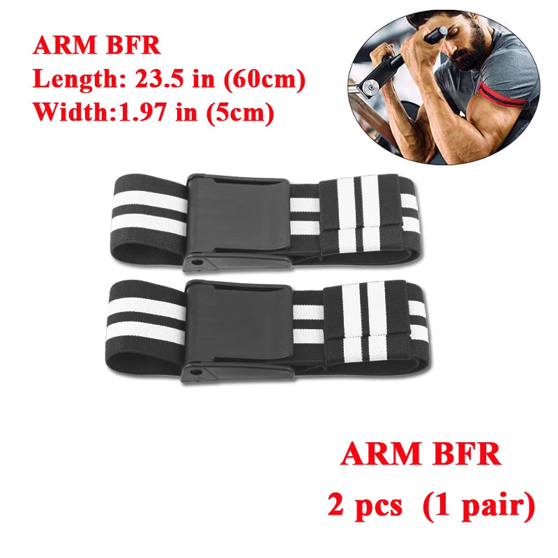 Blood Flow Restriction Bands - BFR Occlusion Training Wraps for Arms & Legs, Muscle Growth & Strength Training