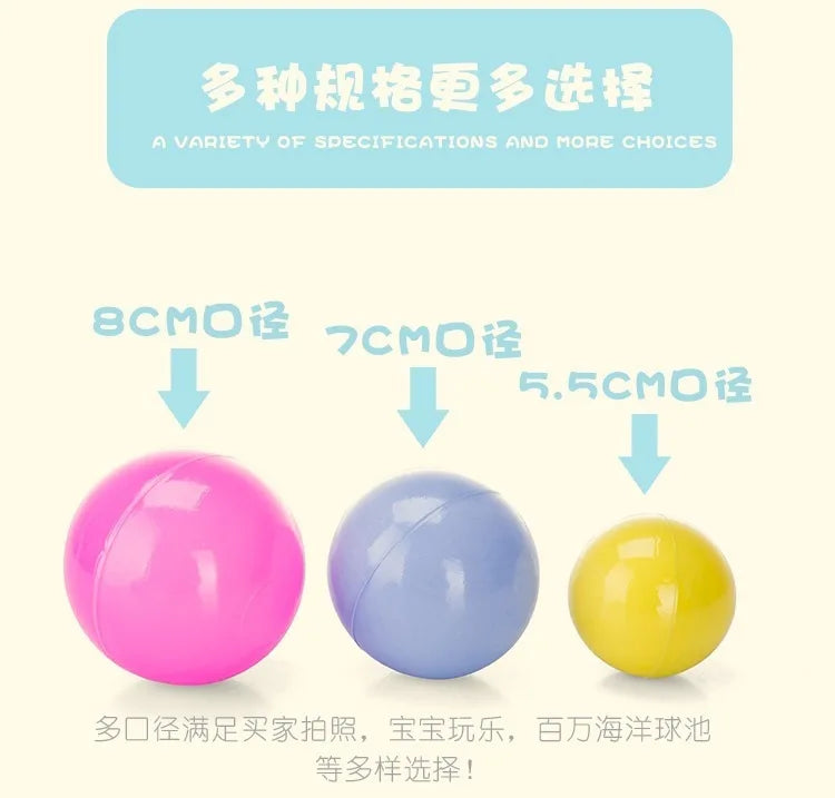 Colorful Ocean Ball Pit Balls - Eco-Friendly Non-Toxic Plastic Play Balls 5.5cm (50pcs Love & Star Shapes)